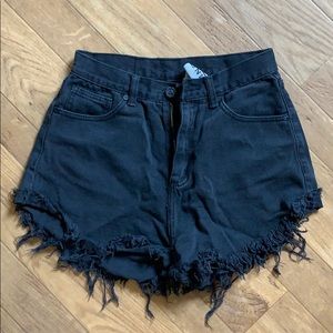 UNIF Frayed high waisted shorts size 27